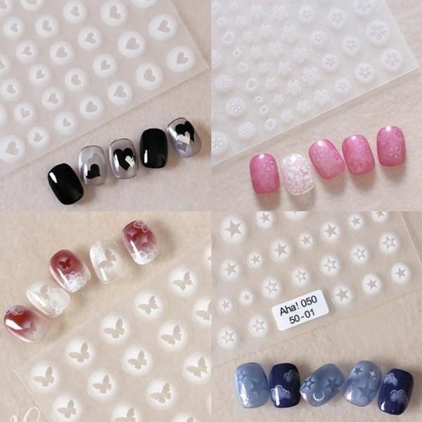 Gel Nail Butterfly Heart Nail Sticker Crescent Moon Sticker (WB8F94E)