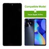 OLED Digital Display Replacement Compatible with Tecno Spark 10 Pro KI7(Black Without Frame) LCD Display Touch Screen Digitizer Assembly with Repair Tools