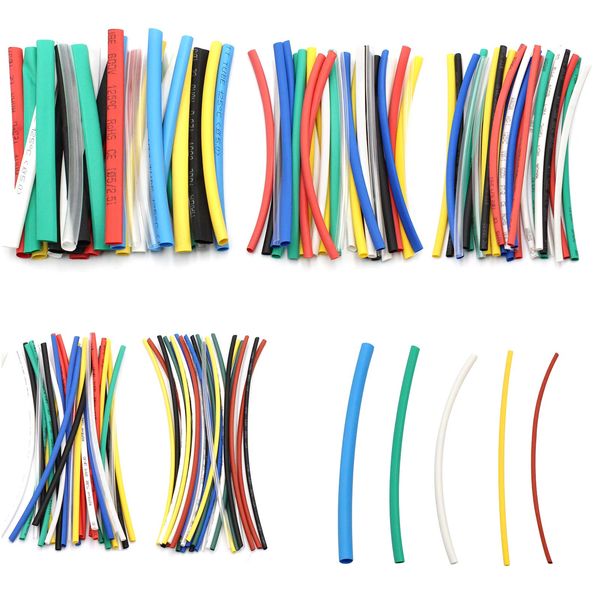 D-Orange 140 Pieces Heat Shrink Tubing Kit Electrical Insulation Cable Tubing Heat Shrink Wrap Cable Sleeve Waterproof 2:1 Electrical Sleeving, 10 Colors/5 Sizes