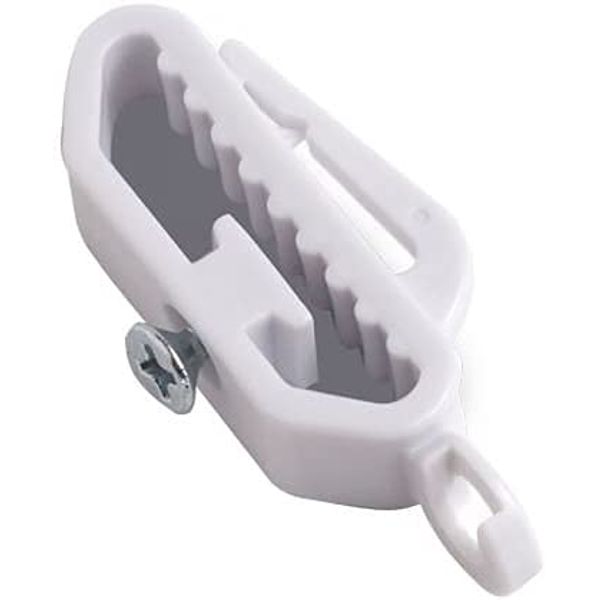 White PVC Track Up To 420cm (End Stop 2 Pack)