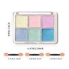 Mirror Powder Solid Nail Powder 6 Colors Palette Aurora Powder Mirror Nail Powder Nail Art Resin with Gel Nail Tips (Aurora)