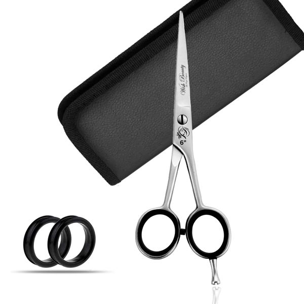 Wishbeauty Hairdressing Scissor Barber Salon Shear Stainless Steel Hair Cutting Scissors for Professional, Hairdressers, Barbers and Salon Use for Women, Men, Children 6" (Hair Cutting Scissor)