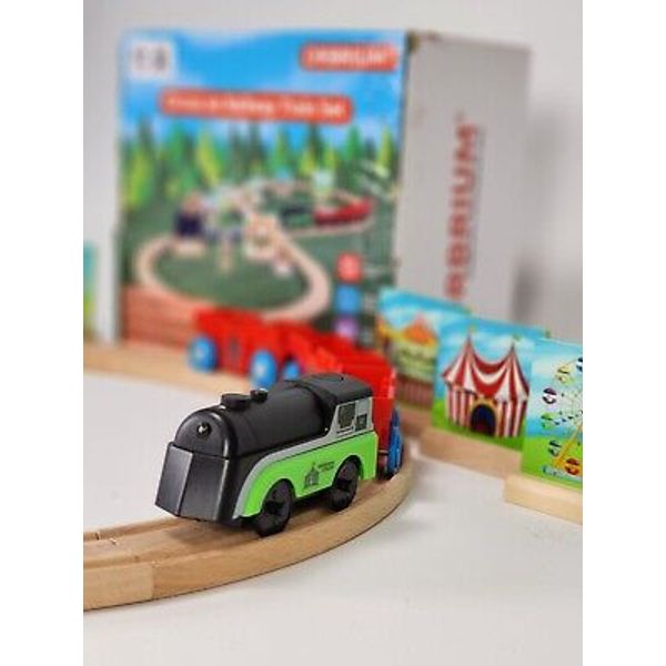 Orbrium Motorized Light & Sound Circus Wooden Train Set Incomplete