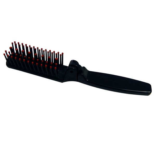 Folding Hair Brush with Magnetic Bristles