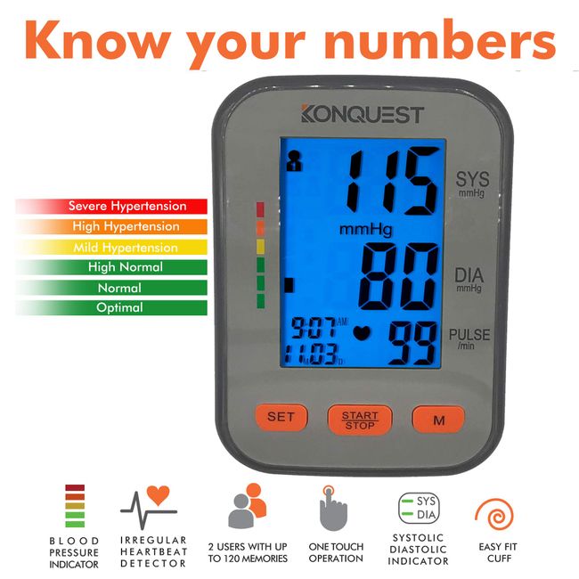 KONQUEST KBP-2910W Wrist Blood Pressure Monitor User Guide