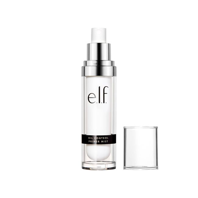 e.l.f., Oil Control Primer Mist, Water-Based, Mattifying, Lightweight, Hydrates, Preps, Balances Oil, Controls Shine, Enriched with Purified Water, Cucumber and Vitamin E, 1.01 Fl Oz