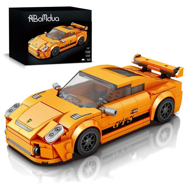 AIBOMUDA Race Sports Car Building Set,Challenging Techni MOC Sports Car Model for Boys,Adults(338pcs)