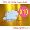 10 X 1/4" High Pressure Switch  Pump RO Water Filter Reverse Osmosis Part