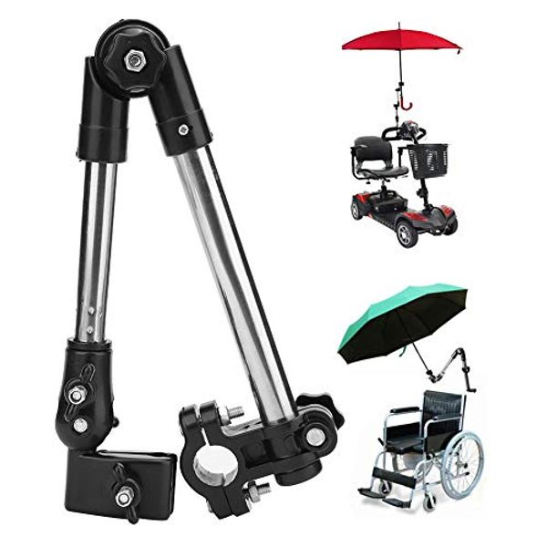 Haofy Wheelchair Umbrella Holder, Wheelchair Stroller Bicycle Umbrella Attachment Handle Bar Holder Clamp Supporter Connector