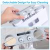Automatic Wall Mount Toothbrush Organizer Dispenser with Storage Holder White