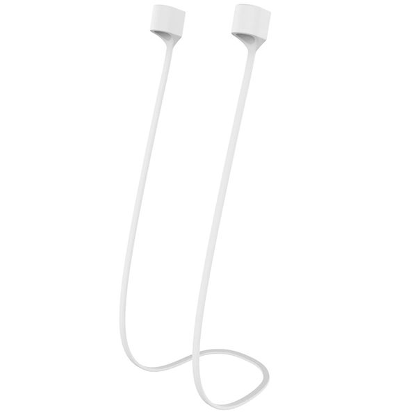 ALLVD For Apple AirPods Pro Neck Strap, Easy to Put on and Take off, Anti-Drop Silicone, Lightweight, Flexible Grey, Air Pods Pro Professional Strap (White)