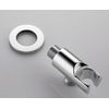 Solid Brass Wall Mount Handheld Shower Bracket Holder with Water Supply Elbow Shower Outlet Matte Silver (Silver)