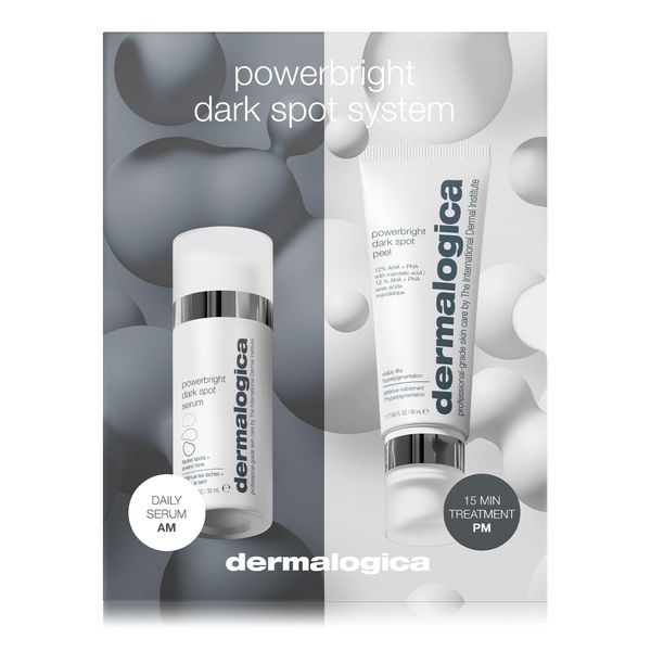 Dermalogica PowerBright Dark Spot System Skin Care Kit, Includes Face Serum and Peel - Fade, Lift, and Prevent Dark Spots and Hyperpigmentation