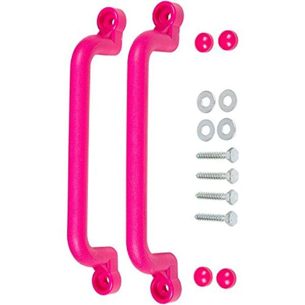 Swing Set Stuff Playground Handles with SSS Logo Sticker, Pink, 13"