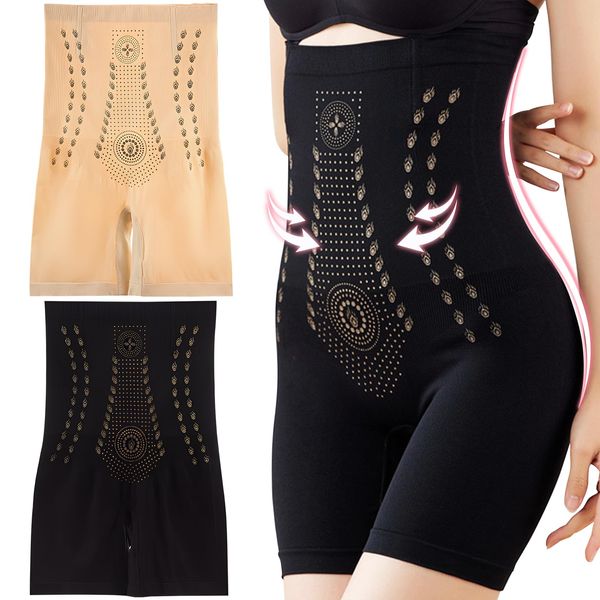 FANGCCC Ionstech Unique Fiber Restoration Shaper, 2 Stück Fiber Restoration Shaper Elastisch Body Shaper für Damen Hohe Taille Shapewear für In Form Kommen (Schwarz und Hauttöne, M)