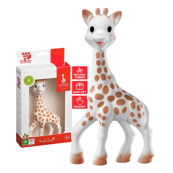 Sophie la girafe Original Baby Teething Toy ,100 % Natural Rubber Phthalate - free Easy to Grip Baby Teether , Suitable for Newborn Babies - Fresh Touch Box