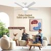 Ceiling Fans with Lights,52 Inch Smart Ceiling Fans with Dimmable LED Light Comp