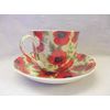 Gift Boxed red Poppy Jumbo Cup and Saucer