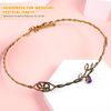 Lurrose Makeup Headbands Iron Circlet Headband Gold Hair Hoop with Jewels Mental Hair Clasp Cosplay Hair Band for Girls Women Kids Makeup Headband