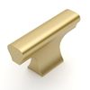 Amerdeco 10 Pack Brushed Gold Cabinet Knobs Single Hole Cabinet Pulls Round Kitchen Cabinet Knobs Solid Drawer Knobs Dresser Knobs and Pulls for Bathroom Cabinets ZH0056