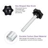 uxcell Set of 2 M10 x 70mm Star Knobs Plastic Hexagon Clamping Knob Screws Replacement Knobs for Hand Tightening Umbrella Base Replacement Knobs