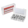 64 PCS BSPP Hydraulic Fitting Cap & Plug Assortment Adapter Kit Galvanized Set