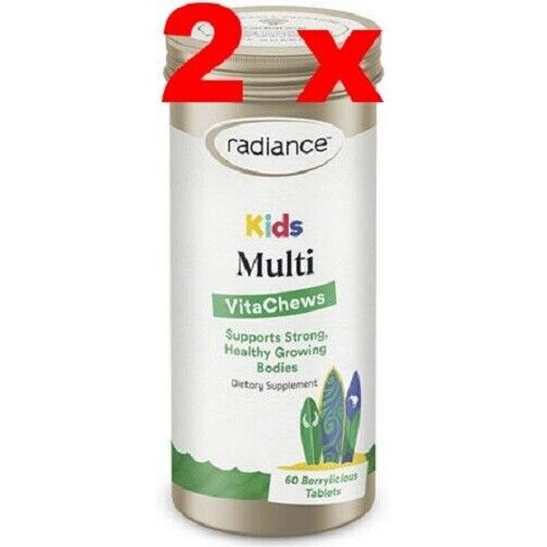 2 x Radiance Kids Multi VitaChews 60 Multivitamin & Mineral -made in New Zealand