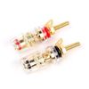 4 Pcs Terminal Speaker Poles Copper Crystal Binding Posts for Audio Crystal Binding Column Speaker Terminal