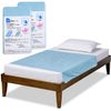 Toski Waterproof Sheets, For Nursing Areas, Set of 2, 100% Cotton, Half Body Type, Strong Waterproof, Breathable, Quick Drying, Easy Care, Washable, Nursing Sheet, Sanitary Incontinence Prevention, Partial Type, Elderly, Sick, Baby, Light Blue