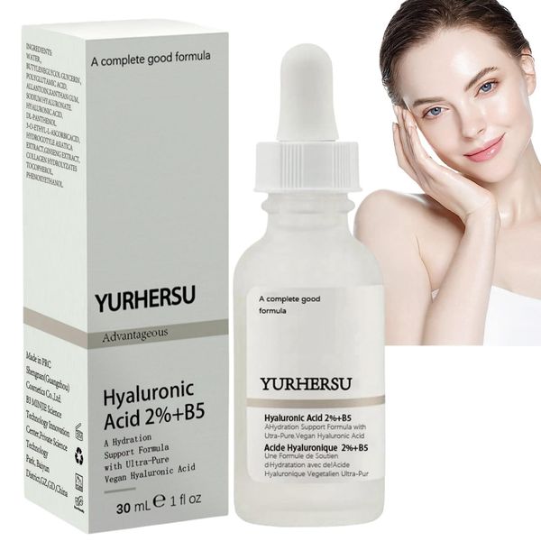 Hyaluronic Acid 2% + B5,Hyalu B5 Serum,Dark Spot Remover for Face,Hyaluronic Acid Serum for Hydrated,Anti Aging Serum,Instant Face Tightening &Brightening Serum,Bo-Tox Face Serum,Plump & Smooth Skin