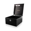 surebox Small Lockable Box - Bamboo - Lock & Key - Secure Home Storage (Black)