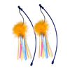 SmartyKat (2 Count) Scratch 'N Spin Replacement Wand Cat Toys - Multi Color, 2 Count