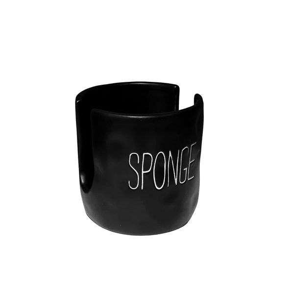 Mud Pie Kitchen Dish Bistro Sponge Holder Caddy, Black