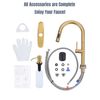 Gooseneck High Arc Single Handle Pull Down Kitchen Faucet With 2 Modes Sprayer