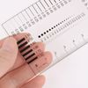 sourcing map 5pcs High Precision SEC Size Estimation Chart 8cm Transparency Flaw Detection Film Ruler for Diameter and Line Width Defects Measuring