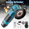 12V Brushless Cordless Angle Grinder Set with Li-ion Battery & Charger & Discs