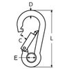 Black Coated Snap Hook with Eyelet - 6mm - Zinc Plated - 10 Pack