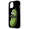 iPhone 14 Happy Pickle with Mustache Beard for funny Vegetable Fans Case