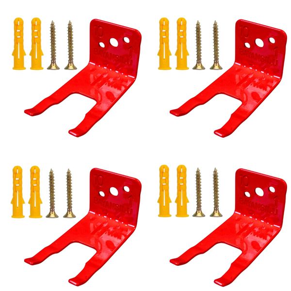 4 Pack Universal Fire Extinguisher Bracket, Fire Extinguisher Mounts & Brackets is Modified to Fit a Wide Range of Extinguishers from 5 to 13 lbs, Holder for Dry Chemical and Water Extinguishers.