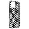 iPhone 15 White Black Rectangle Triangle Honeycomb Art Deco Pattern Smartphone Case