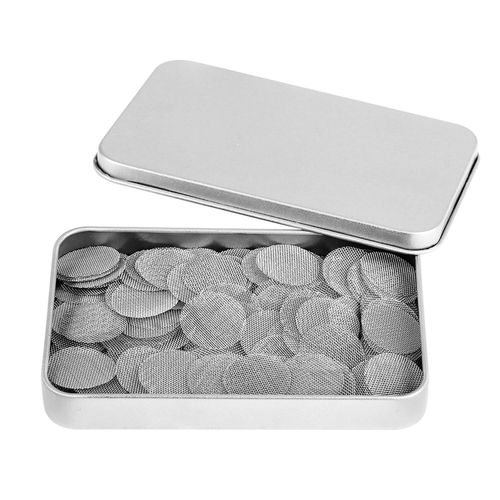 200 PCS 1 Inch Stainless Steel Pipe Screens, 1 Inch Metal Pipe Screen with Metal Box