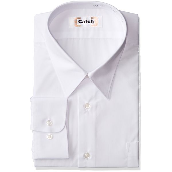 Catch Wrinkle-Resistant Men’s Long Sleeve Dress Shirt - whites