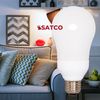Satco S7292 15W A19 Compact Fluorescent Bulb - 4100K Cool White - Medium Base E26-60W Equivalent - Energy-Efficient Lighting - 2 Pack