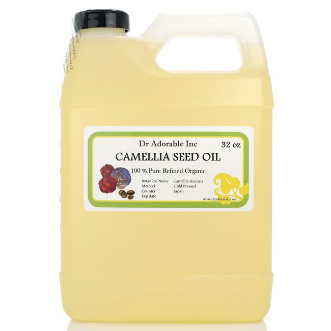 Dr Adorable - 32 oz - Camellia Seed Oil - 100% Pure Natural Organic Cold Pressed