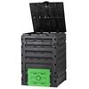 120 Gal Garden Compost Bin with Top Lid Fast Composting Waste Bin for Kitchen 
