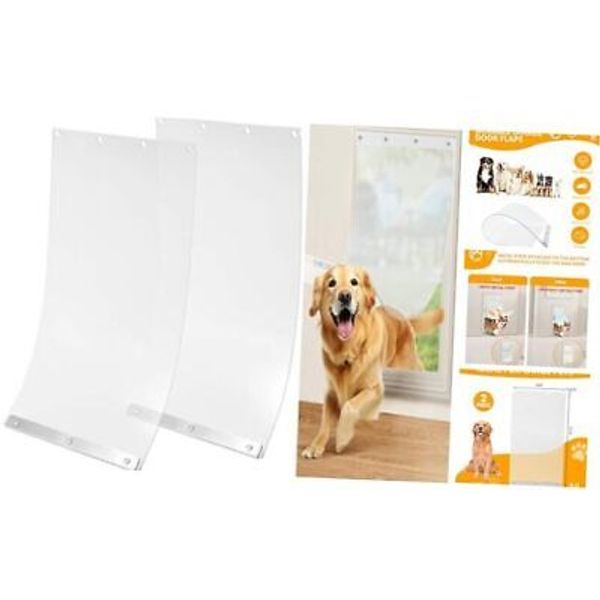 2 Pack Dog Door Replacement Flaps Compatible with 17.75 Inch x 9.8 Inch│2 Pack