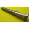 Galvanized Hex Head Lag Screw  1/2 Threads x 4.50" Length, 10 pcs