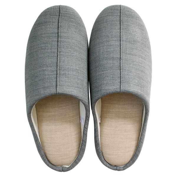 Strong Slippers, For Guests, Washable, Linen-like, 1 Pair, gray