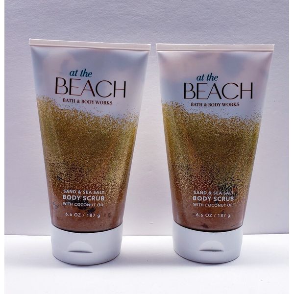 Bath & Body Works AT THE BEACH Sand & Sea Salt Body Scrub, 6.6 oz/187g (2 pack)