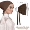 Hophor Women's Jersey Hijab Caps Solid Color Hijab undercap Black Stretch Cap Underscarf(Black)